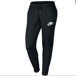 NIKE Sportswear Fleece Rally Women's Pants Black/White 828603-010 SZ M